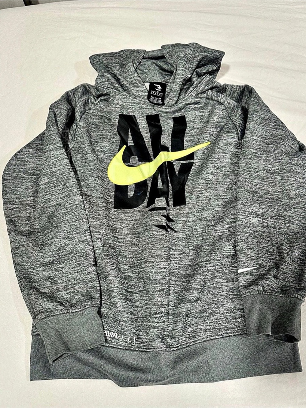 Nike Dri-FIT Hoodie Gray Boys S (8-10)